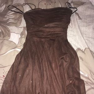 Brown glittery night dress